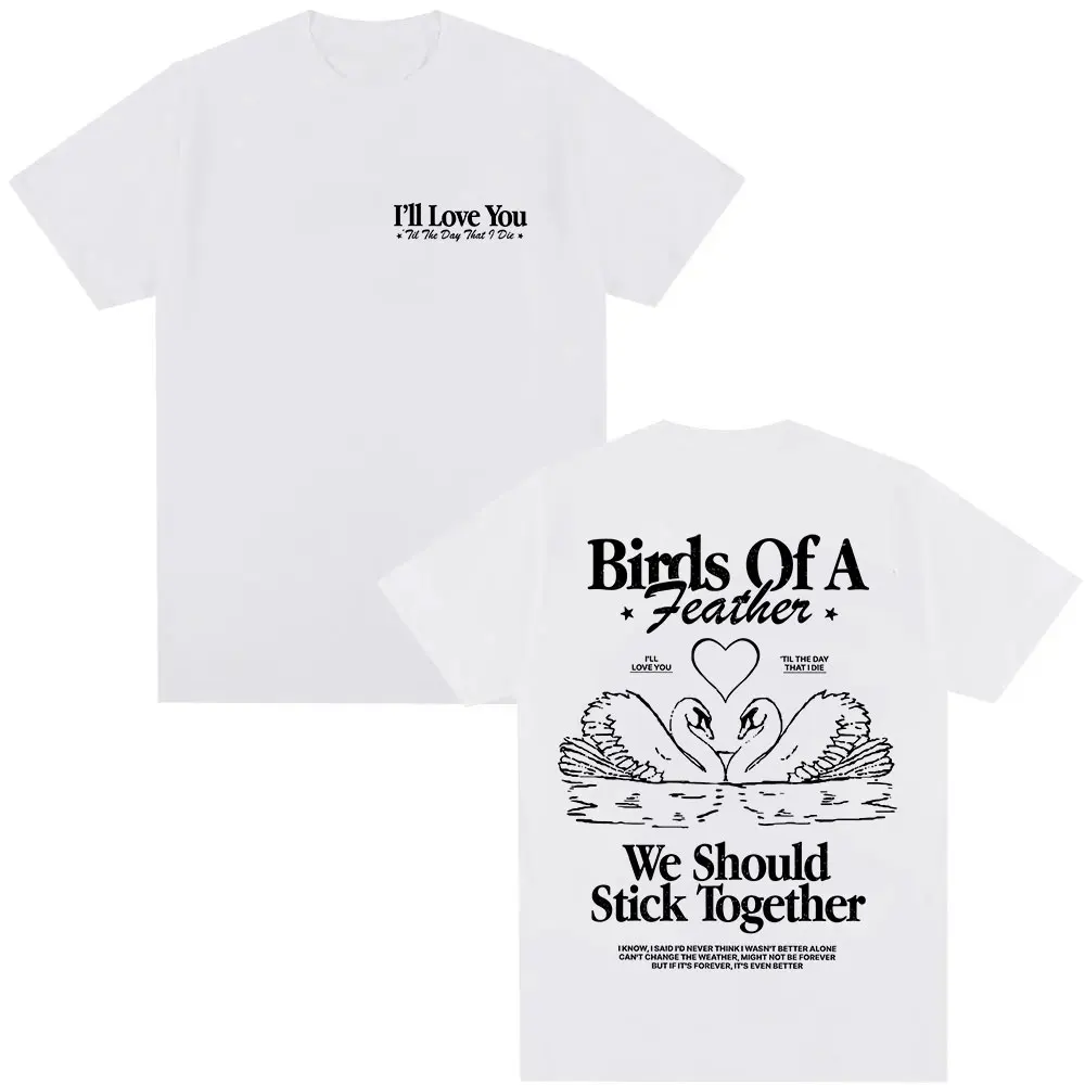 Hit Me Hard and Soft Album 2025 Print T Shirt Birds of A Feather Clothing Short Sleeve T-shirts Men Women Casual Cotton T-shirt