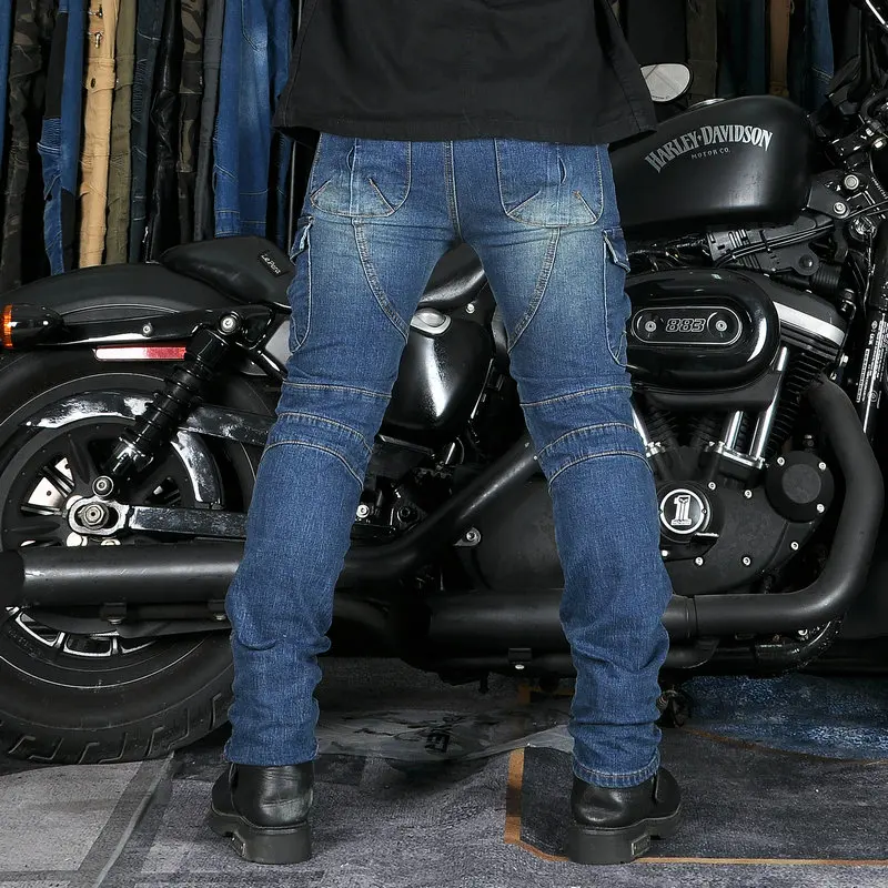 Motorcycle Jeans Pantalones Motocicleta Hombre Featherbed Jeans Standard Version Car Ride Trousers Pant Summer Riding