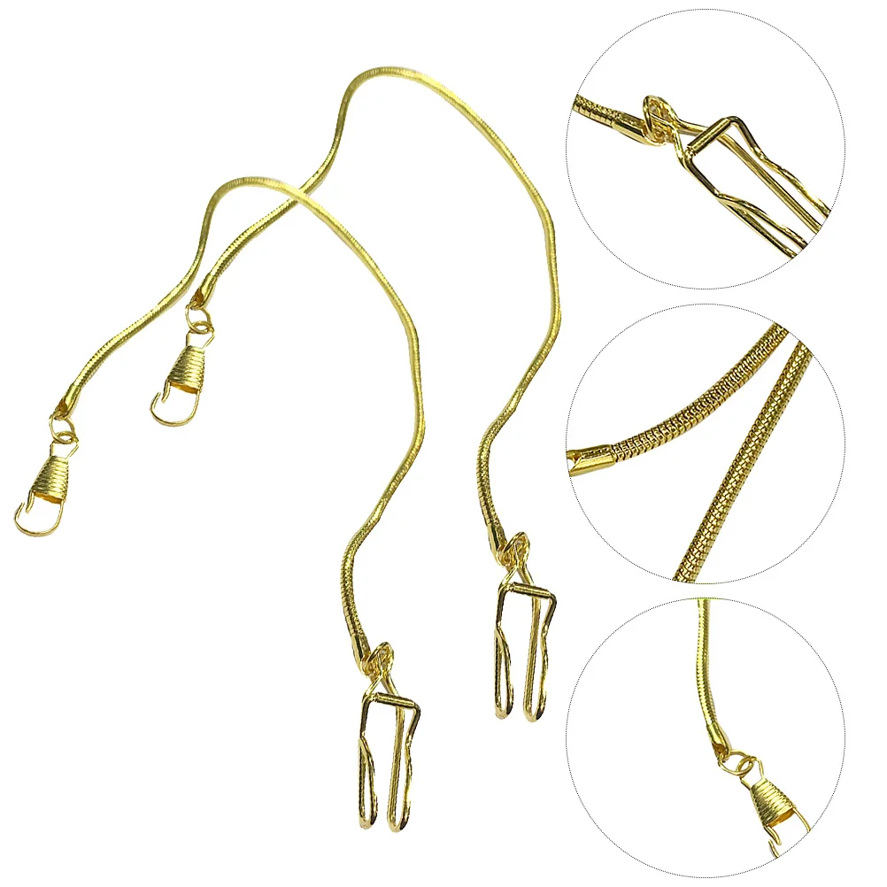 

2Pcs Pocket Watch Chains Metal Vintage Waistcoat Chains Men Decorative Replacement Chain for Pocket Watch Holder