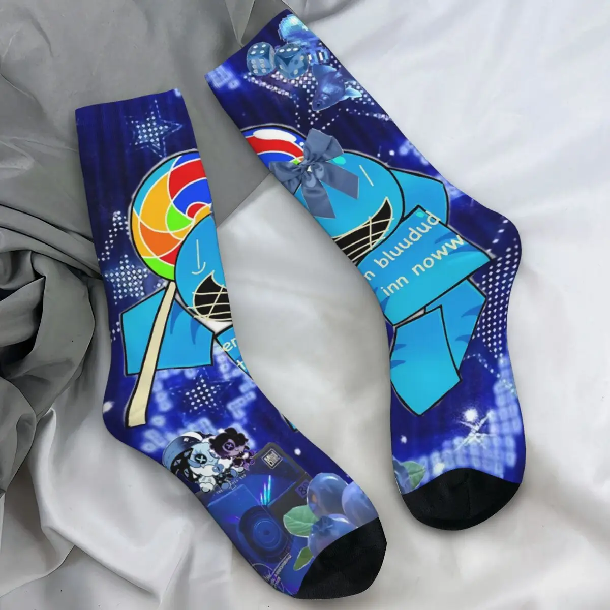 Bluudude Gubby Spawn Point Stockings Unisex Men Forsaken Game Socks Medium Soft Modern Socks Winter Climbing Anti-Slip Socks