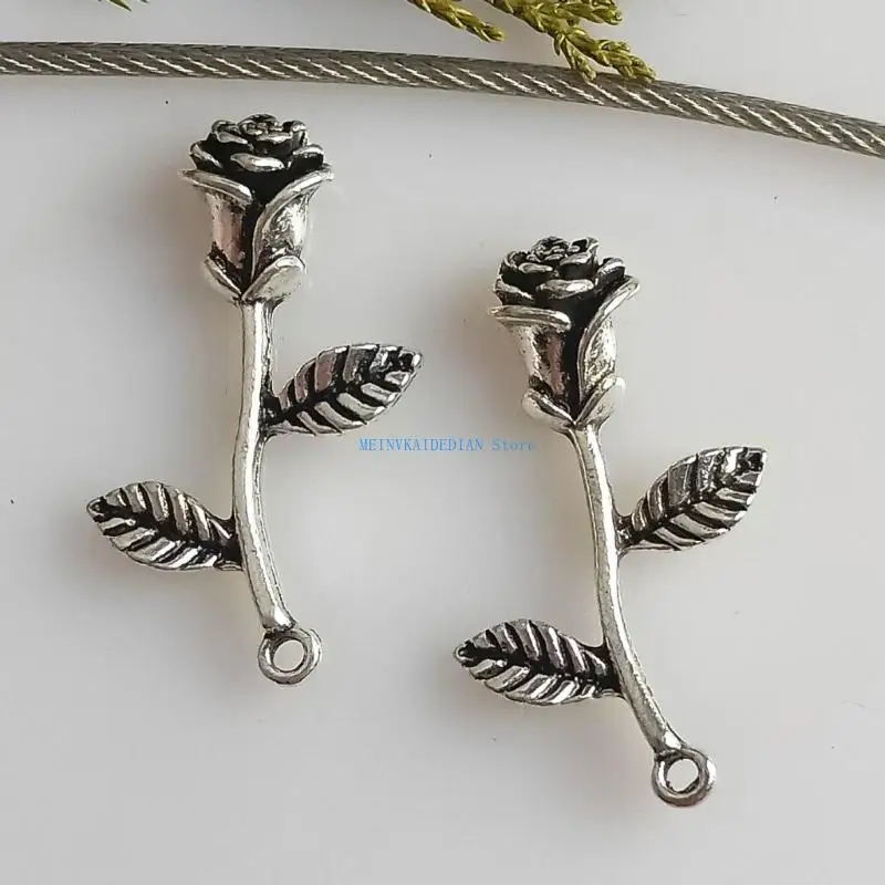 

C1FE Women Alloy Round Bead Black Rose Earrings Halloween Costume Accessories