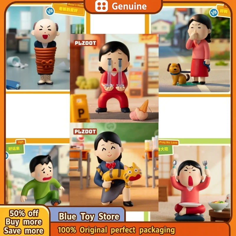 

Origina Plzdot Illustrated Doll Good Luck Series Mini Blind Box Mystery Box cute Desktop Ornaments decor Birthday Gifts Toy
