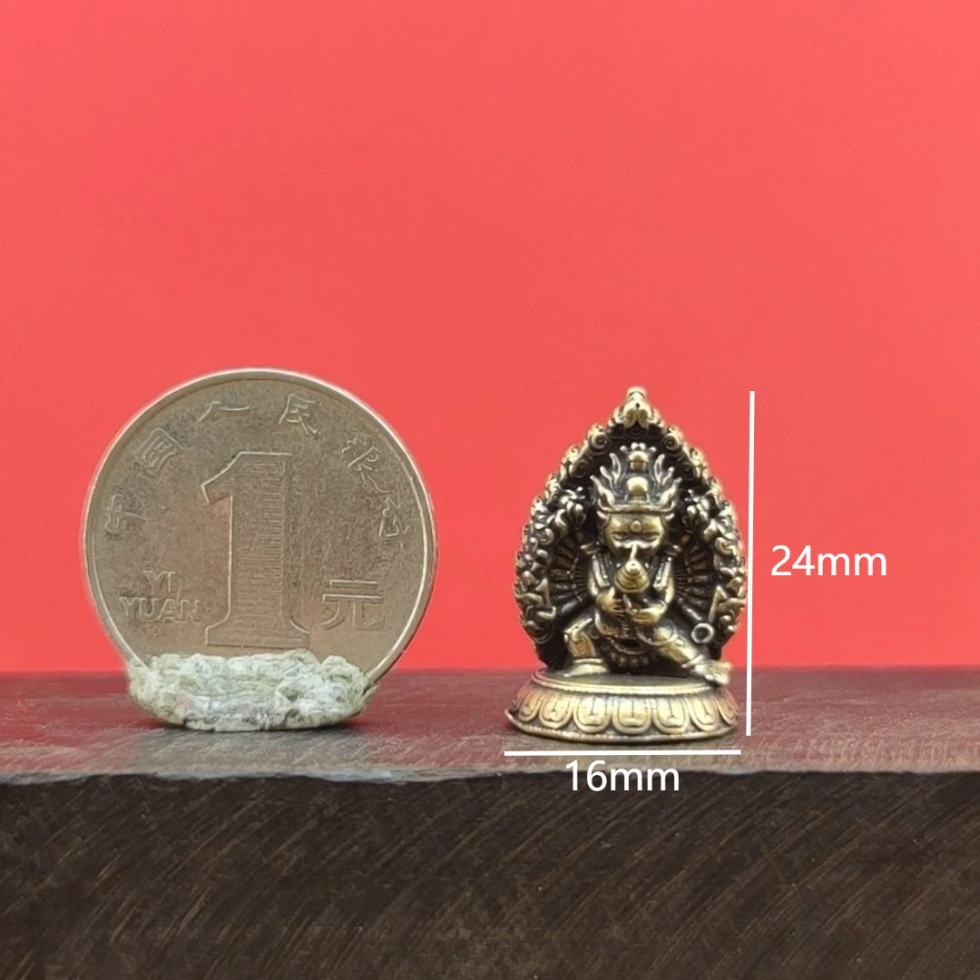 Yamantaka Brass Buddha Statue Copper Mini Sculpture Figurines Mini Model Craft Gifts