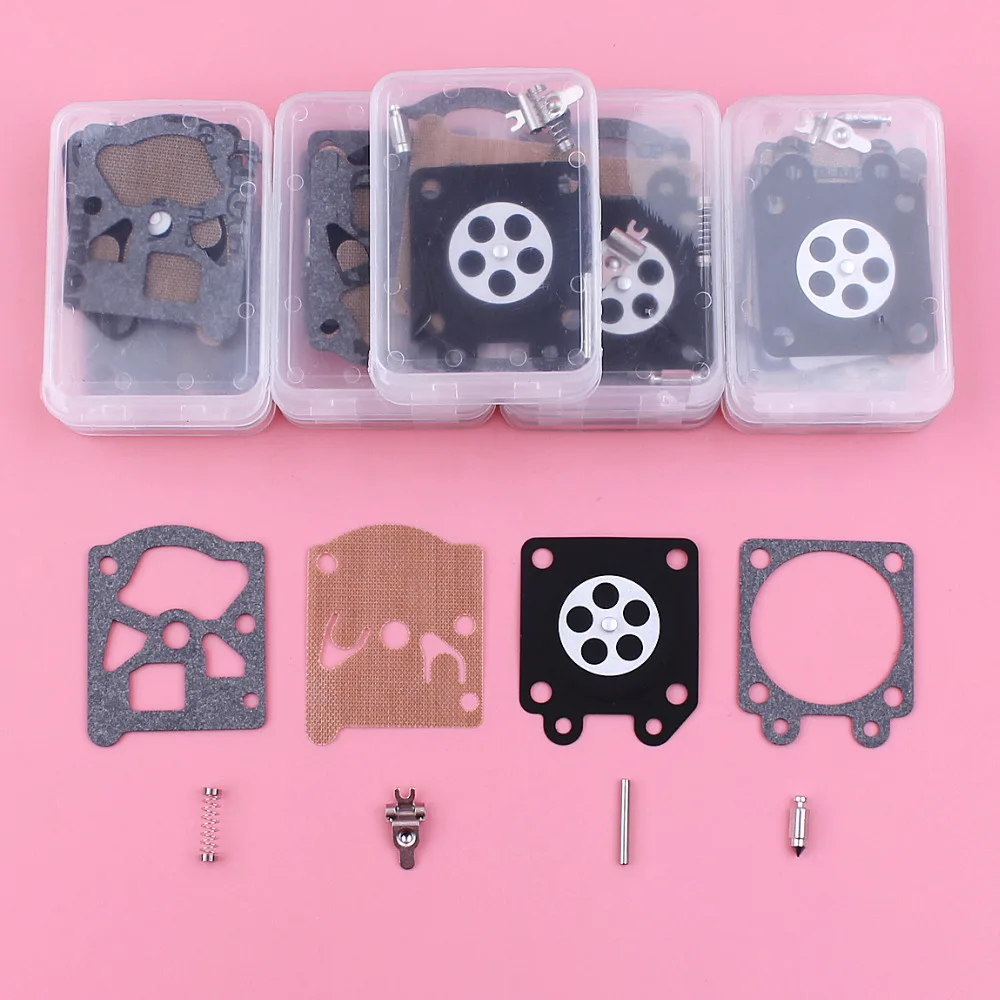 10pcs/lot Carburetor Repair Diaphragm Kit For Partner 350 351 370 371 420 Poulan 2150 2450 2500 Chainsaw Part Walbor 33 29