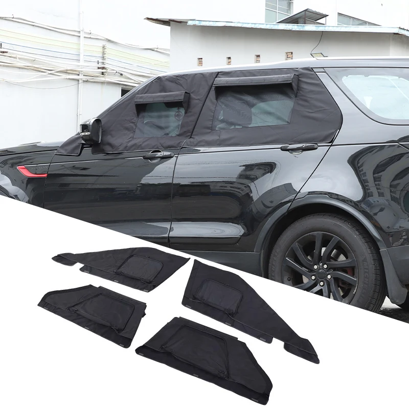 Car Front Rear Door Window Sunshade Net Insect Prevention Net Removable Cover For Land Rover Discovery 5 2017-2026 Accessories