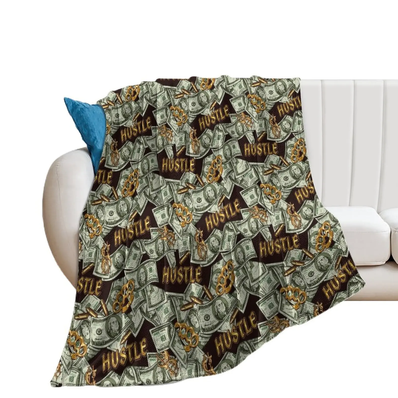 Money Hustle Throw Blanket manga Comforter Custom Blankets