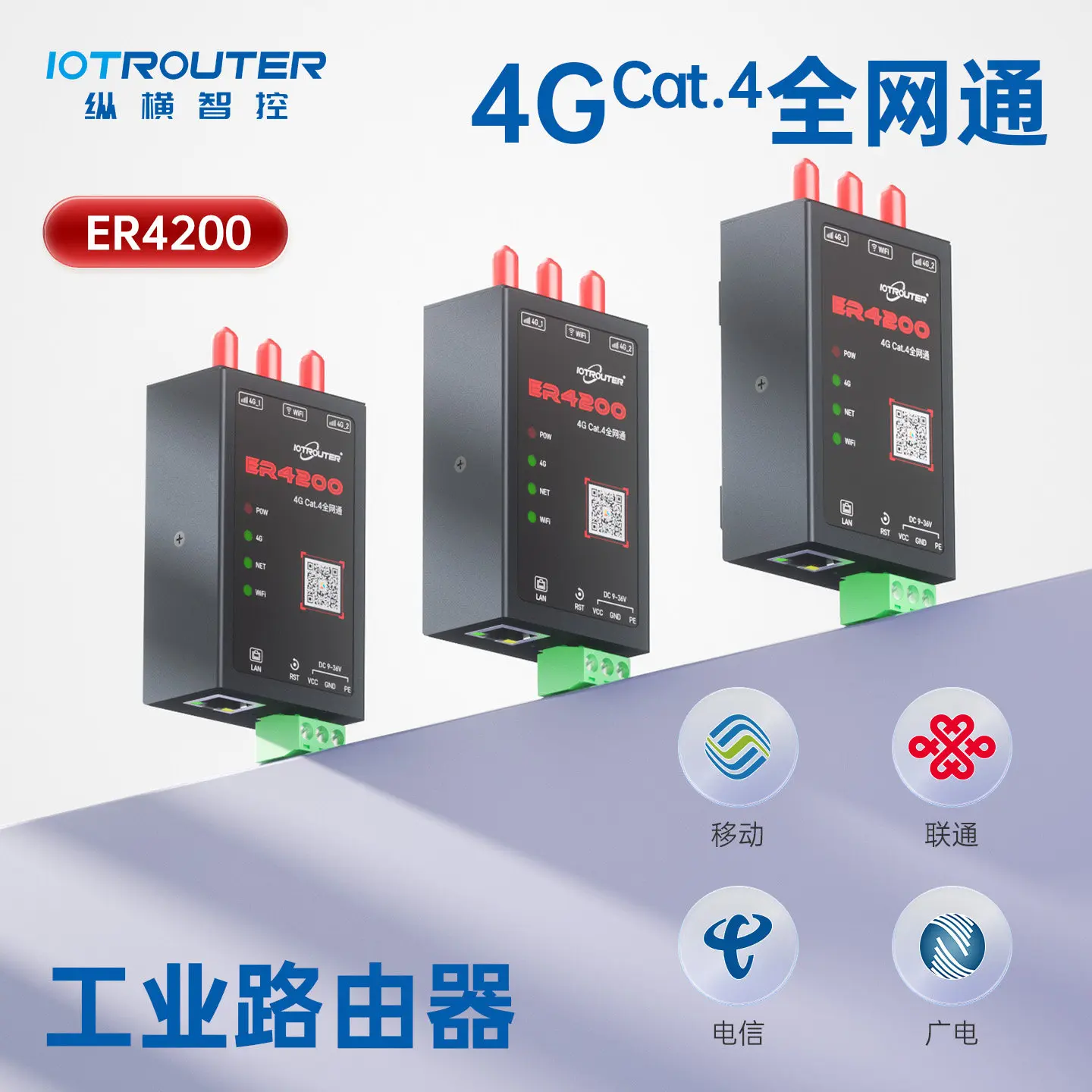 Intelligent Control 4G Card Insertion Industrial Router 4Gcat.4 High-Speed Networking, 4G to Ethernet Port, WiFi Protocol 6