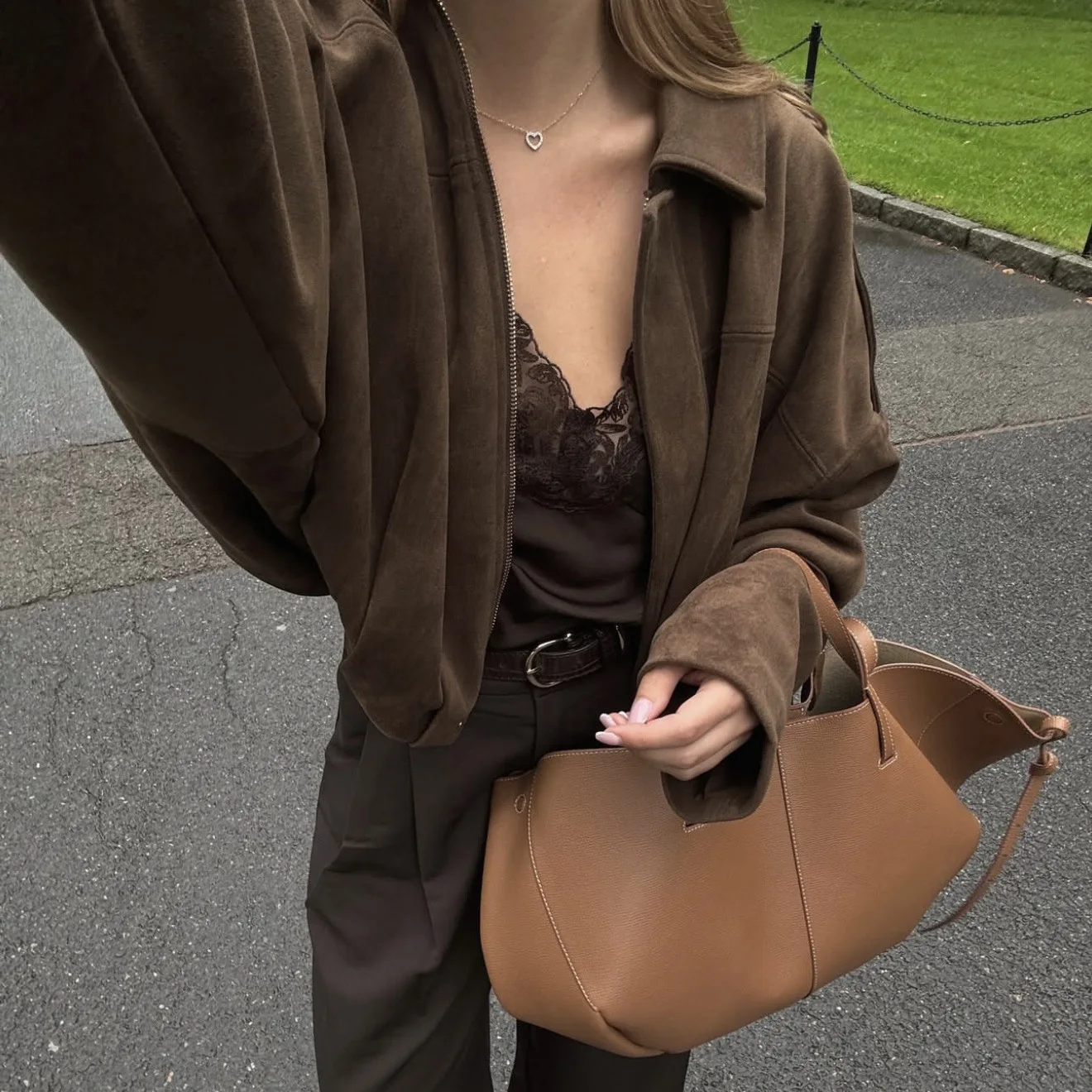 

New Fashion Zipper Lapel Long Sleeve Jacket Top Jacket Women Autumn Casual Loose Solid Color Flight Suit Short Jacket For Women