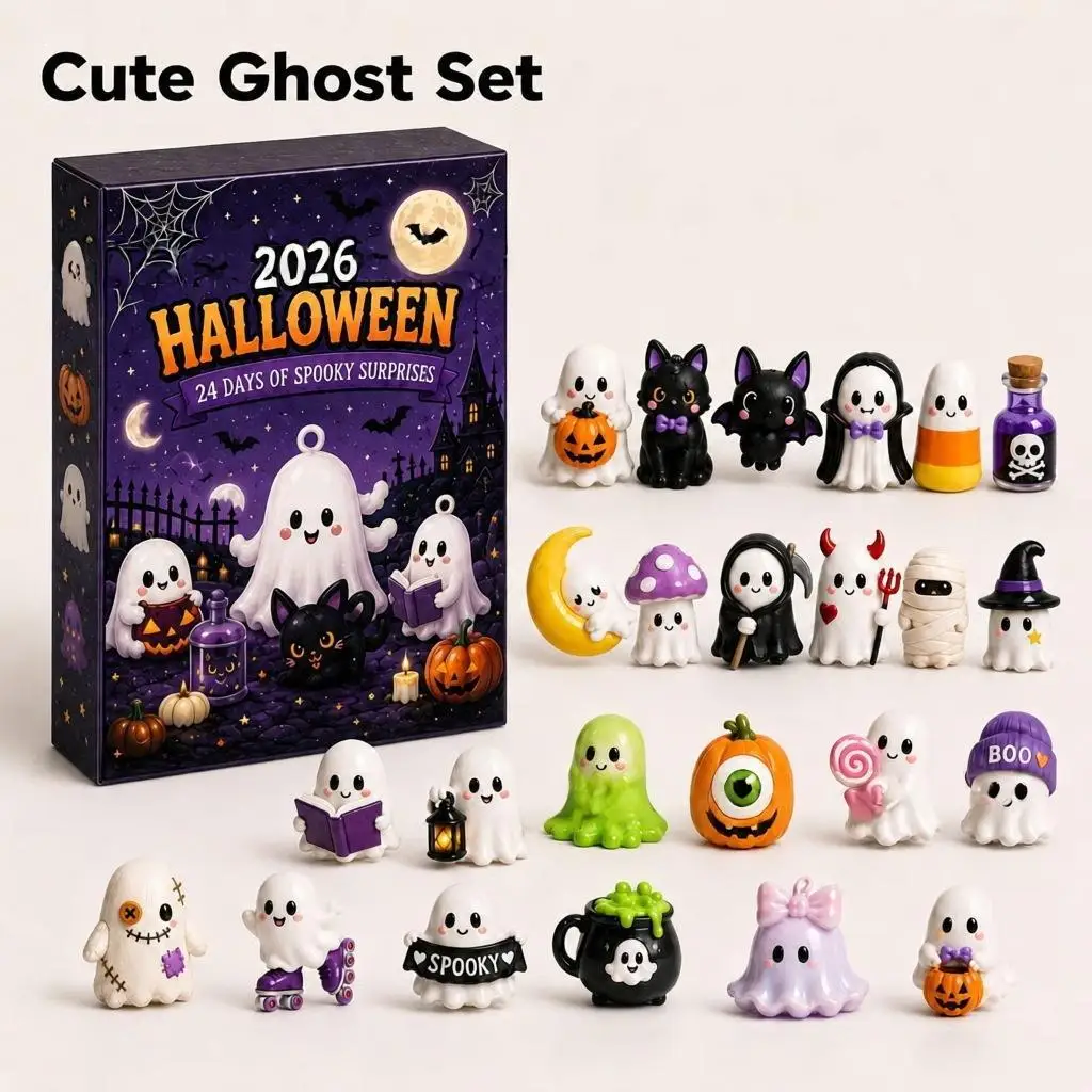 Halloween Surprise Countdown Set 2026 Advent Calendar Daily Surprise Mini Gift Halloween Theme Decoration Holiday Toy