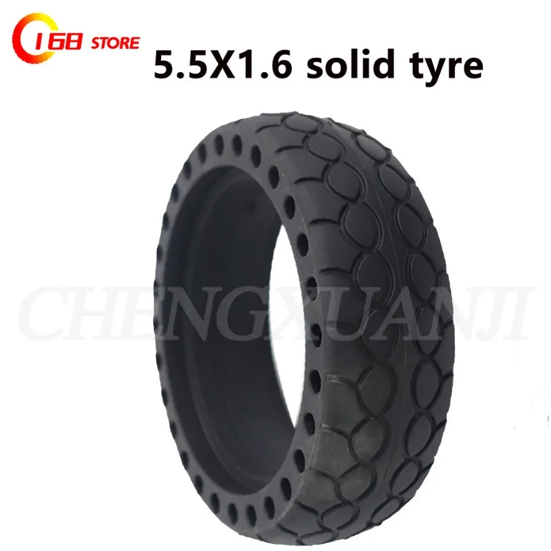 5.5 Inch 5.5X1.6 Honeycomb Solid Tire Explosion-proof and Wear-resistant Tyre with A Rubber Grooved Surface for Electric Scooter