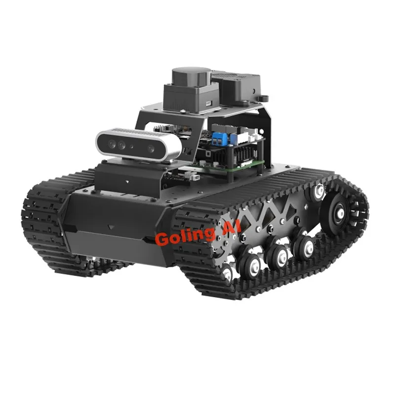 RC Tank met Diepte Camera Lidar ROS2 Codering Video Auto Voor Raspberry Pi 5 Ondersteuning ChatGPT AI Model SLAM Autonome Rijden Robot