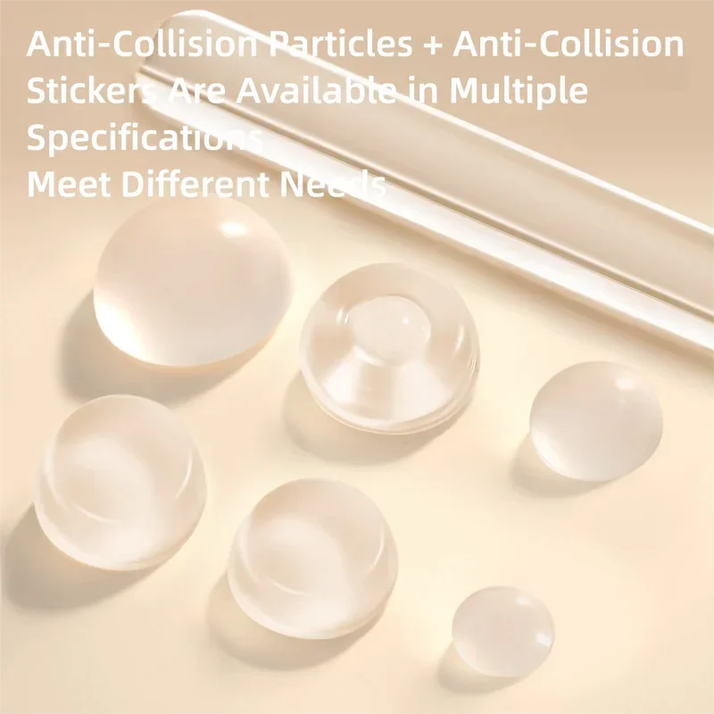 Household Anti-Collision Silicone Pads & Stickers - For Door Handles, Cabinet Doors, Door Backs, Walls & Refrigerator Doors