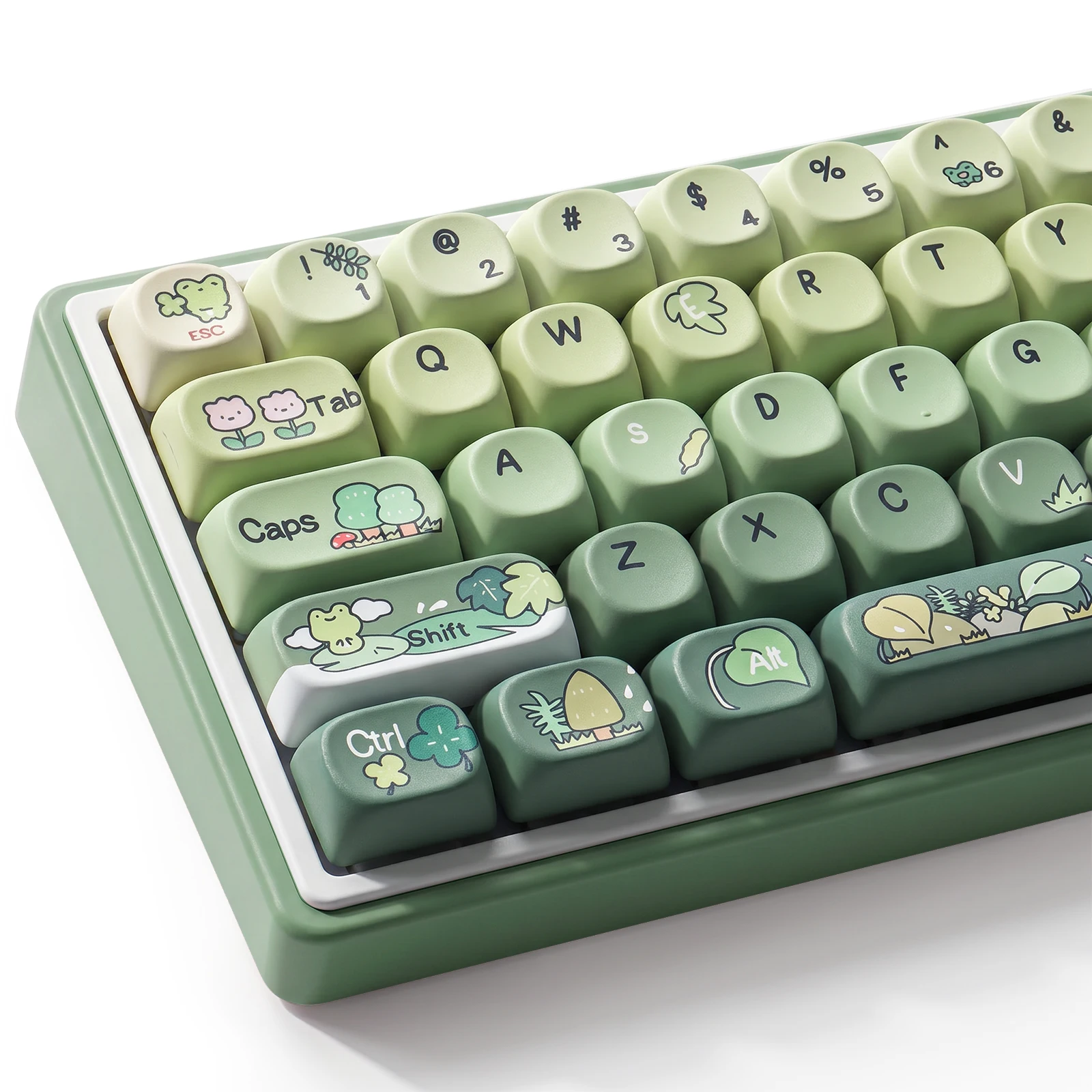 Journey Frog Keycaps 132 Keys PBT Material MOA Profile DYE-SUB Personalized For MX Switch Wooting Mechanical Keyboard Keycaps