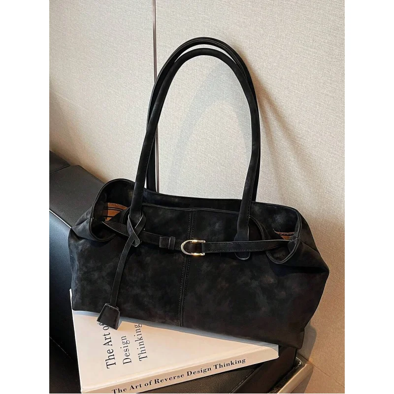 

New Stylish Solid Color Large Capacity Women Tote Handbag