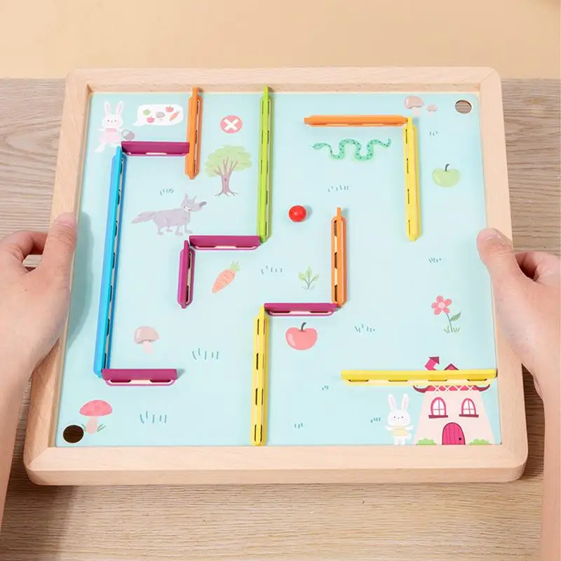 Disassembly Maze Game Disassembly DIY Route Table Maze Wooden Labyrinth Fine Motor Training Sensory Logic Balance Board