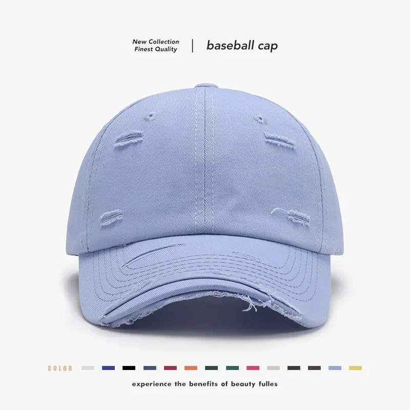 Gorra de béisbol de algodón lavado de alta calidad 2026, ajustable, de color liso, con cierre a presión, gorra de moda para hombre y mujer, estilo vaquero desgastado, sombrero para el sol