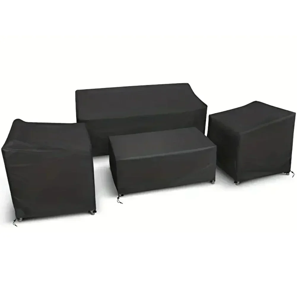 

420D Oxford Cloth Covers Outdoor Furniture Covers Adjustable Drawstrings Breathable Material Clickable Closure Straps