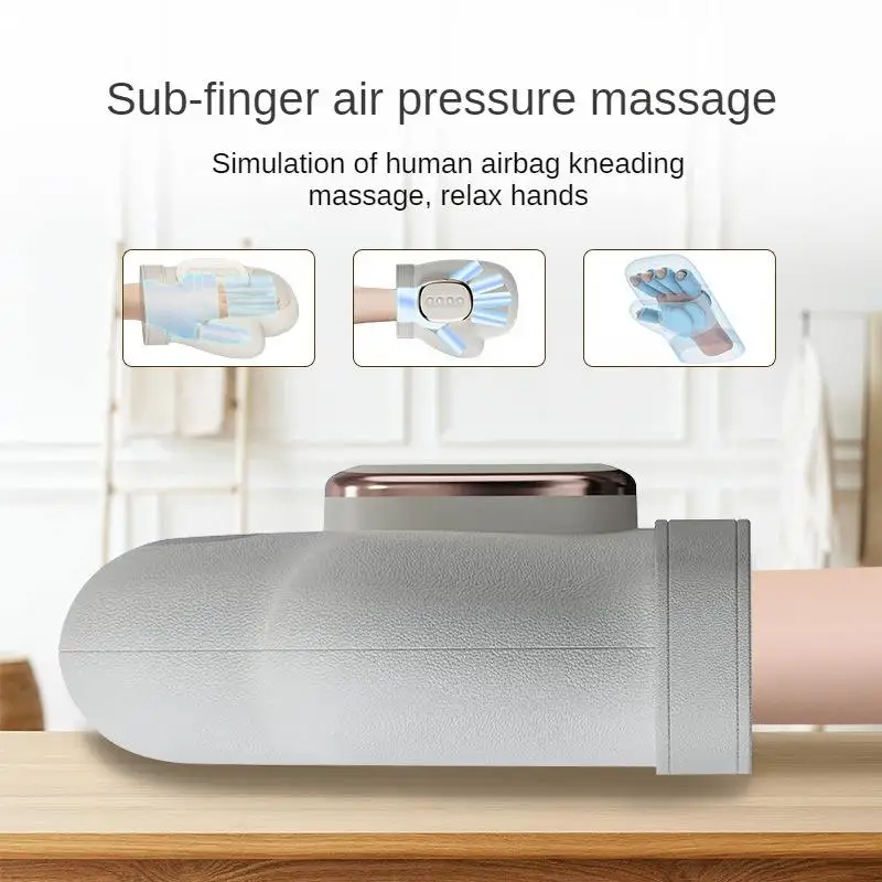 Glove-type Airbag Hand Wrist Massager - Air Compression Rubbing Palms Pressing Fingers Massage Device