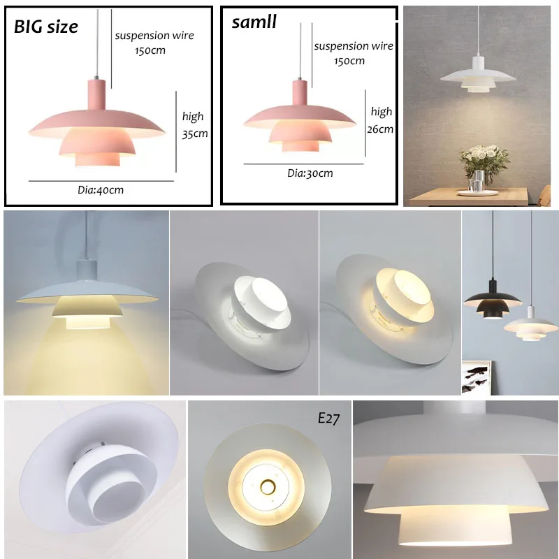 دنماركي تصميم قلادة ضوء جودة عالية Led مصباح معلق لغرفة المعيشة المطبخ طاولة الطعام الثريا UFO اللون droتحكم