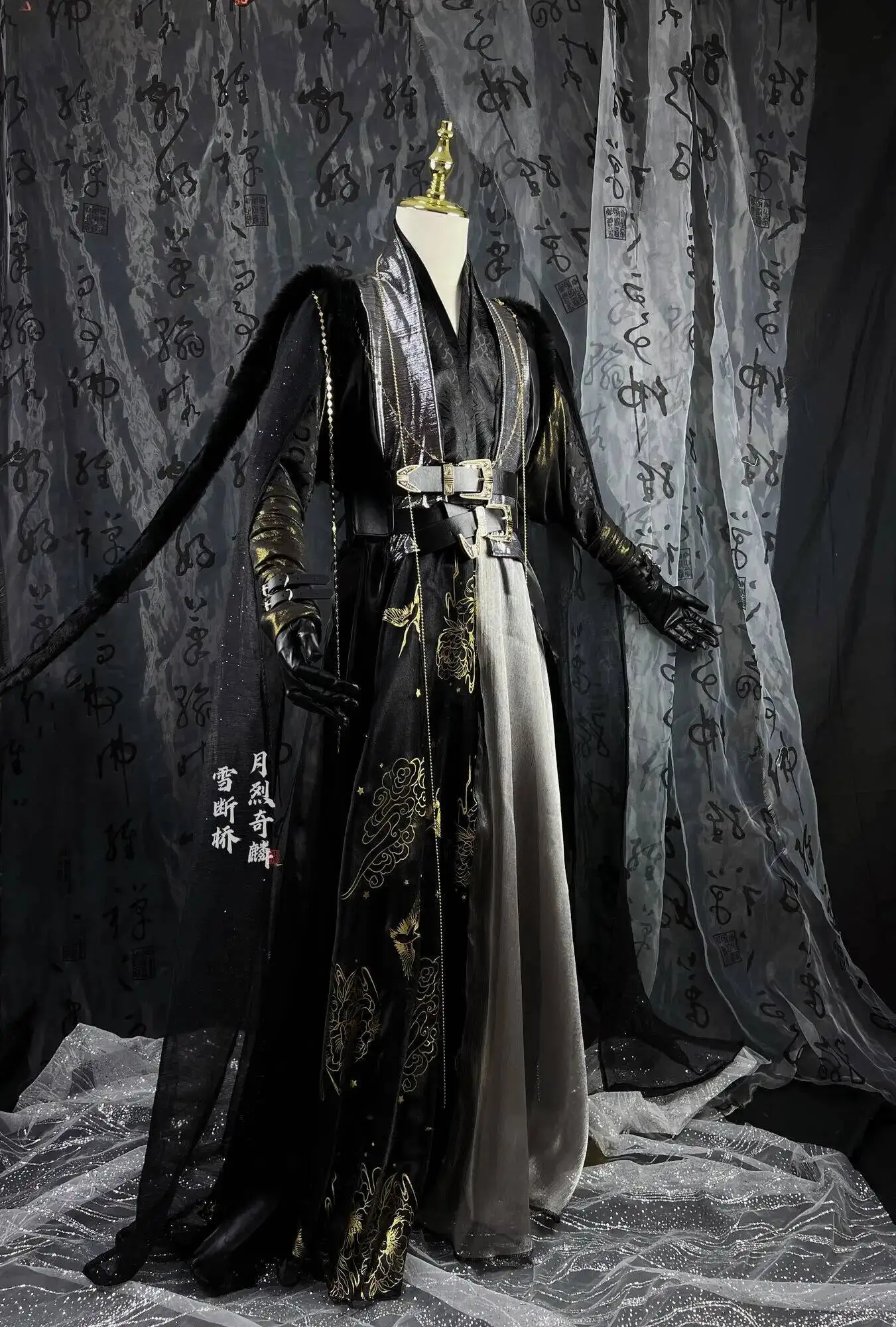 Ce'an Xiao Mo Xiao Ran Fuxuan Dan Tai Jin Cos versátil estilo antiguo plata negro Han Fu Cosplay disfraz Halloween Han Fu