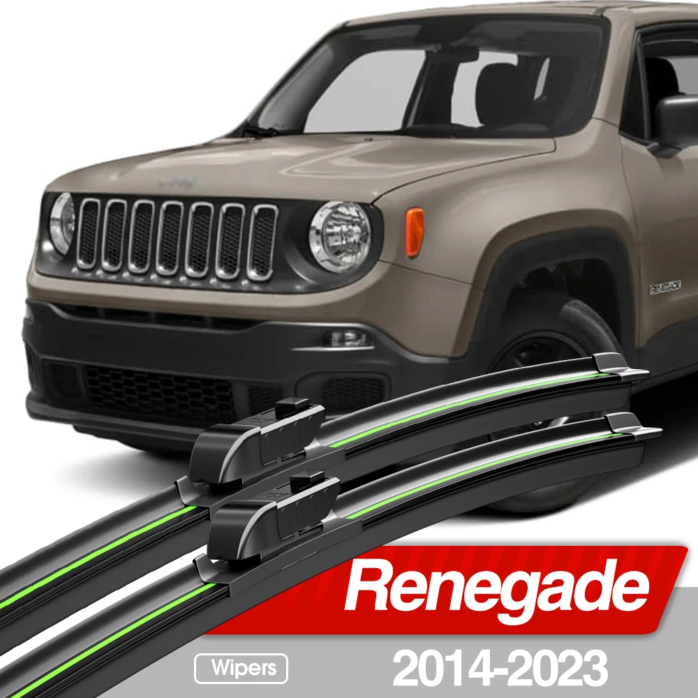 For Jeep Renegade 2014-2023 Front Windshield Wiper Blades 2pcs Windscreen Window Accessories 2015 2016 2018 2019 2021 2022