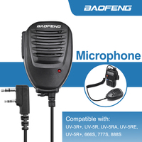 Baofeng Handheld PTT Microphone For UV-5R UV-5RE UV-82 BF-888S Handheld Speaker Shoulder Two Way Radio Walkie Talkie Microphone