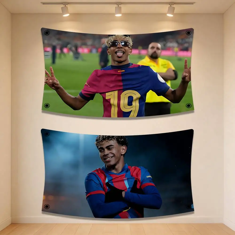 

L-Lamine Football Y-Yamal Decorative Flags Banner for Home, Garden, Party & Festival Decoration Widely Used for Indoor & Outdoor