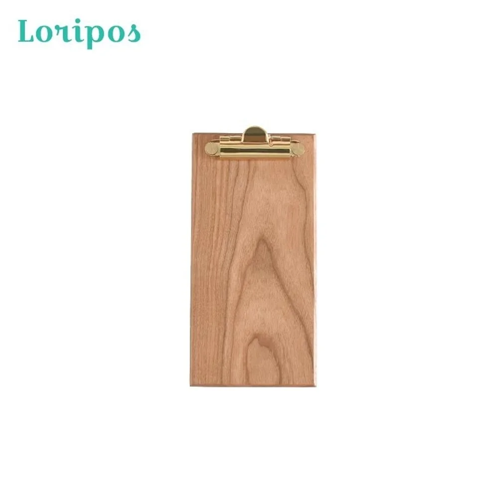 Solid Wood Menu Holder Cafe Restaurant Menu Clip Bill Note Clip Board File Board Folder For Signature Price Paper Bill List Clip