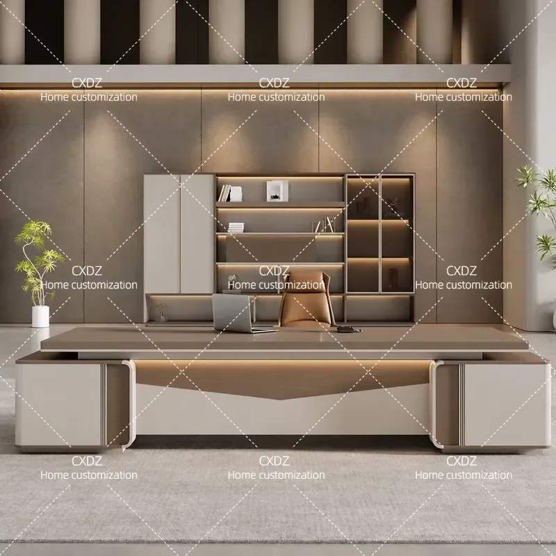 Light luxury boss desk senior sense president manager desk and chair combination simple modern office short counter