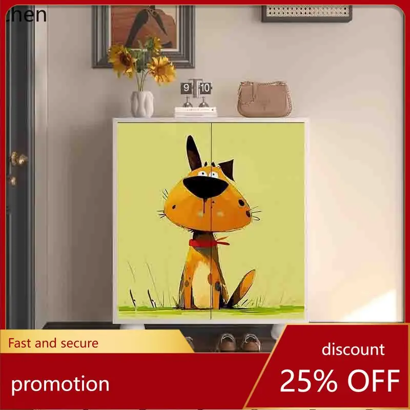 

ZML Shoe Cabinet Entryway Cabinet Home Living Room Wall-Mounted Integrated Solid Wood Multi-Functional Storage Cabinet