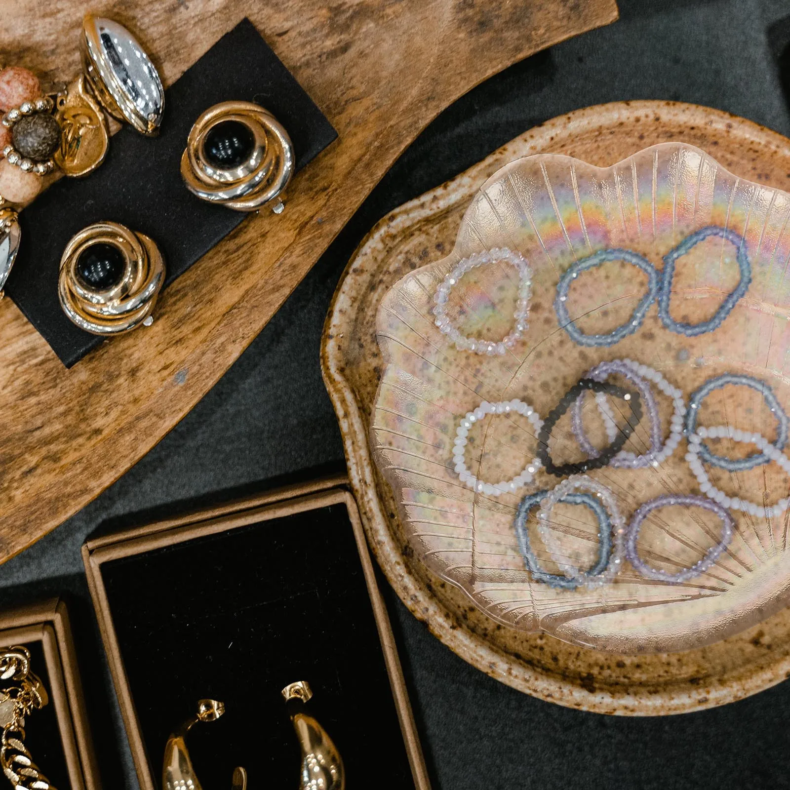 

1 шт. стильный поднос для безделушек дизайн ракушки для хранения ювелирных изделий и украшения столешницы ювелирные изделия стильный поднос для безделушек