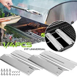 Adjustable Porcelain Steel Grill Heat Plate Shield Replacement Heat Tent Flavorizer Bar Burner Cover Flame Tamer or Gas Grill