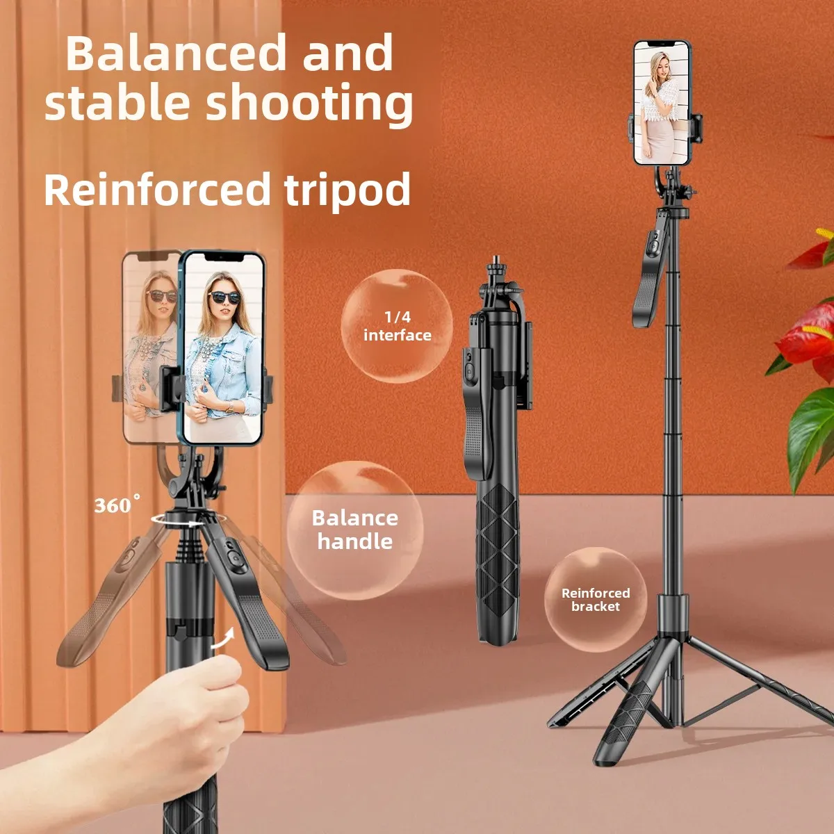 L16 Mobile Selfie Stick Anti-Shake Adjustable Tripod Stand For Live Broadcasting And Photography NCC Lazy Person's Tool