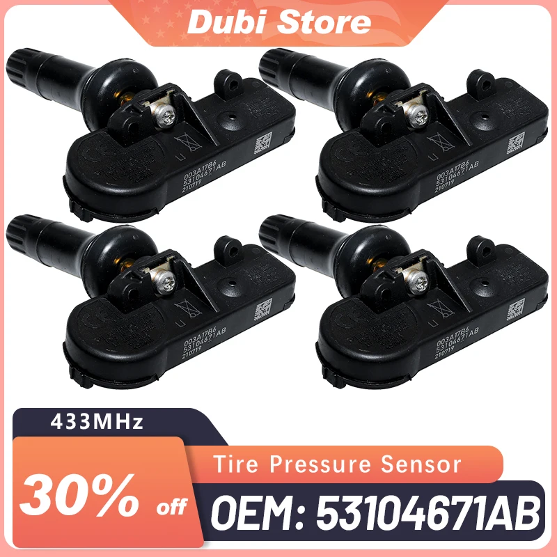 

TPMS Tire Pressure Sensors For FIAT 500L 2012-2014 Linea Fiorino Doblo Alfa Romeo MiTo Ople Combo Peugeot Bipper 53104671 433MHz