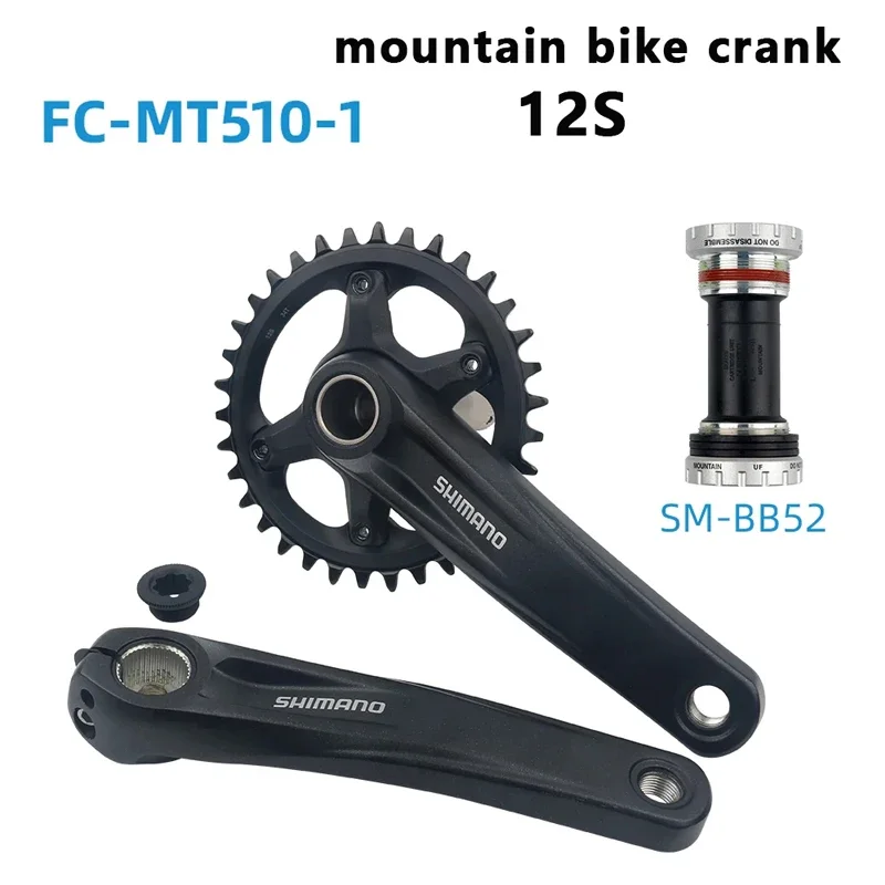 Mountain Bike Crankset FC-MT510 12 Speed 170mm 175mm Crank 32T 34T 36T 38T Chainrring BB52 with for DEORE M6100 M7100 series