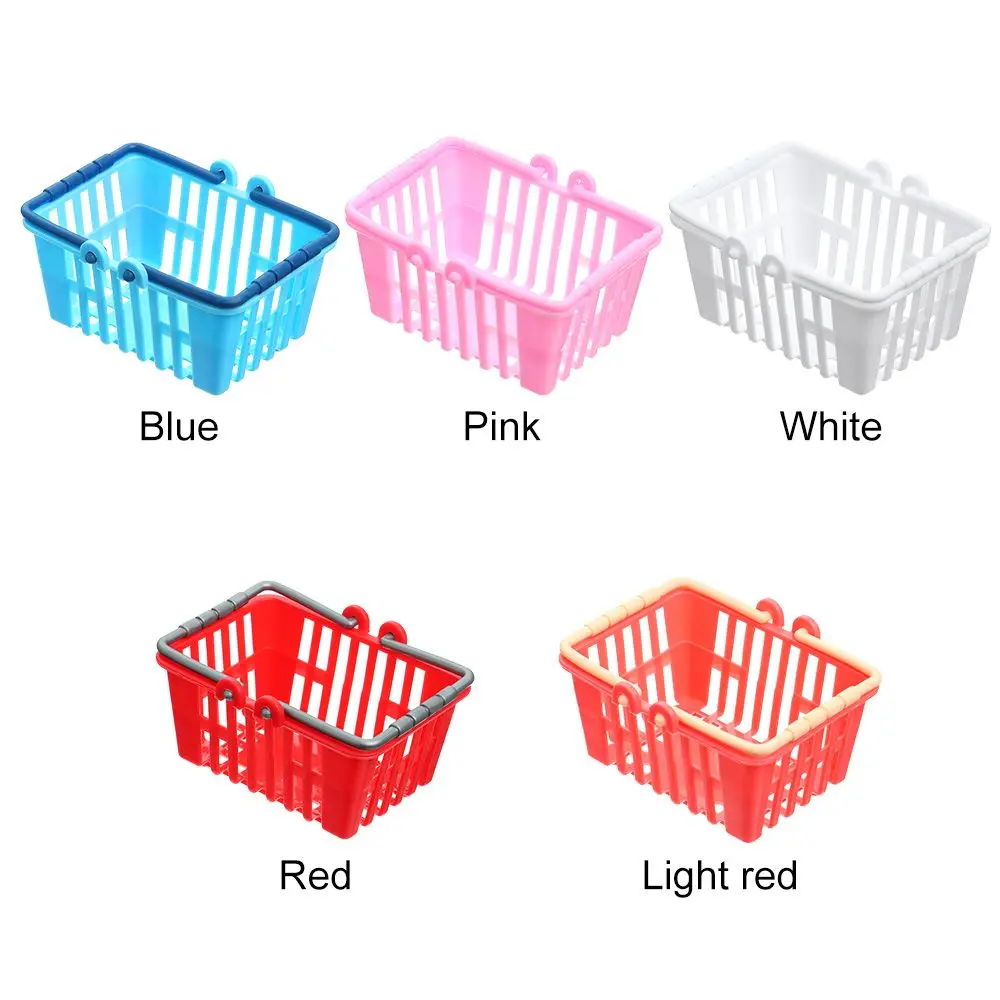 Muebles para casa de muñecas, juguete, supermercado, cesta de compras, cesta de comida, accesorios para muñecas, Mini