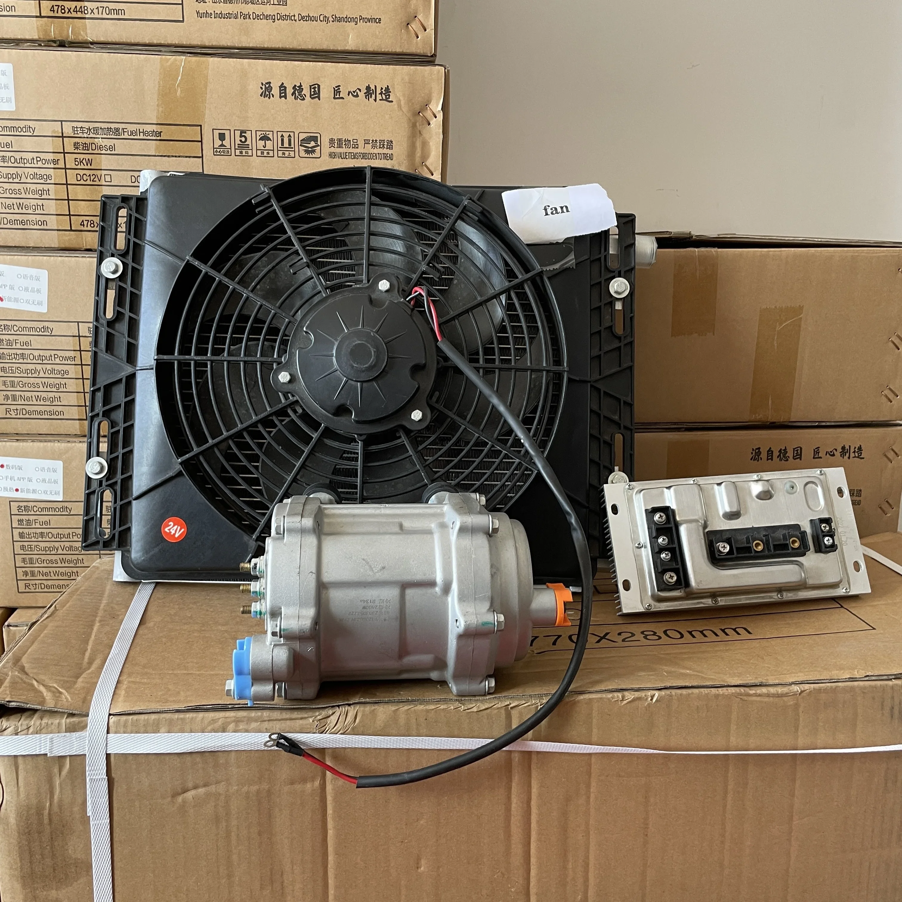 Manufacturer wholesale excavator air conditioner 24v parking hidden scroll compressor truck air conditioner 12v