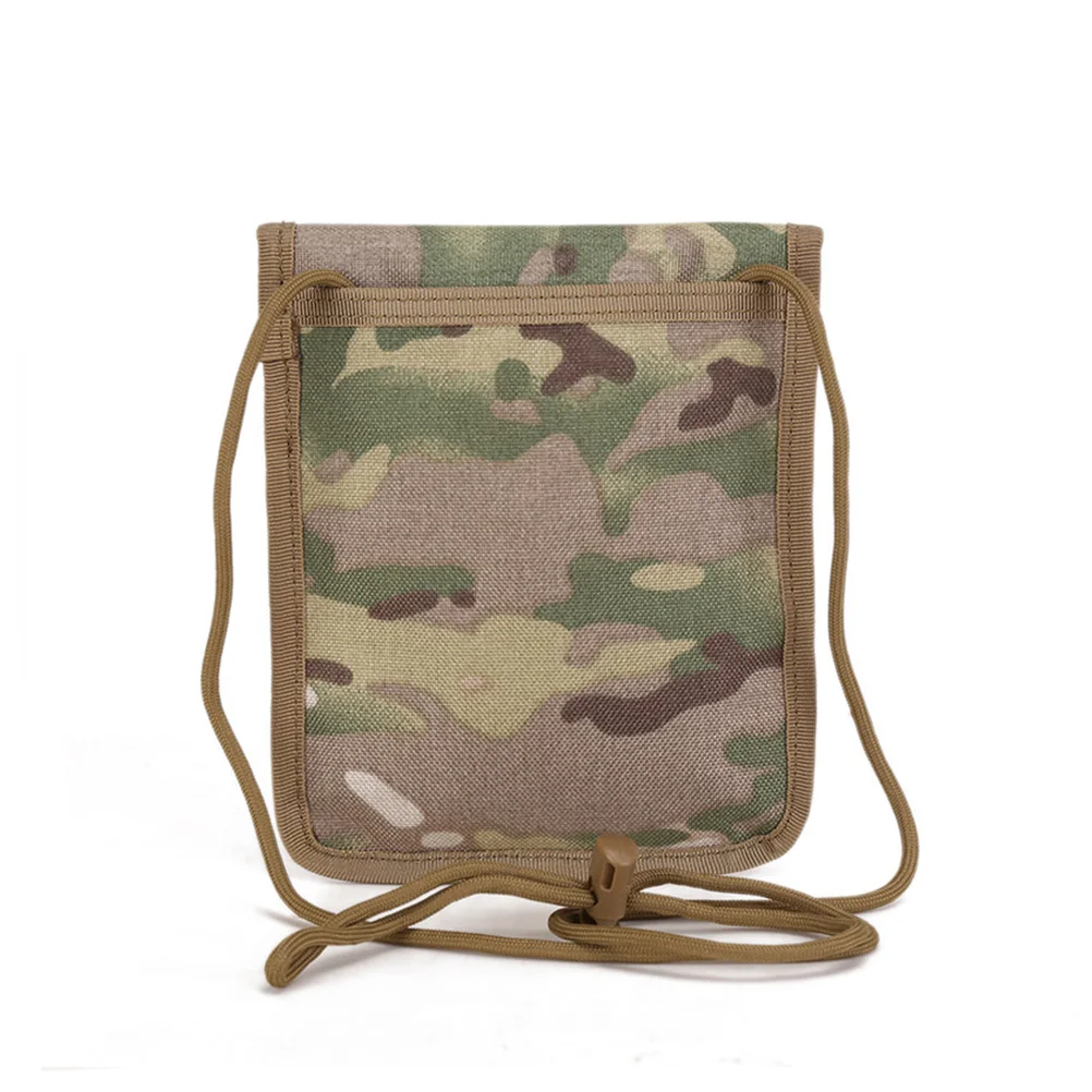 

1pc Camouflage Id Card Pouch Outdoor Credential Bag Waterproof Portable Hanging Strap Multi-Function For Hiking Cycling Travel