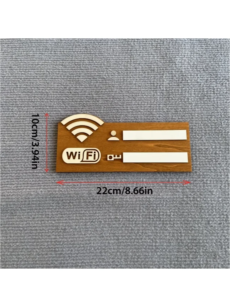 1pc Rustic Wooden WiFi Password Sign, Vintage Wall-Mounted Wireless Network Indicator Plaque, Multi-Purpose Home Decor Accessory