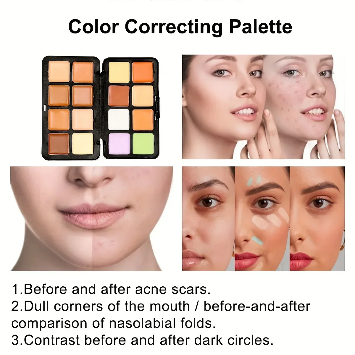 16 color iron box concealer, multifunctional, durable waterproof, defect correction, and beautiful makeup