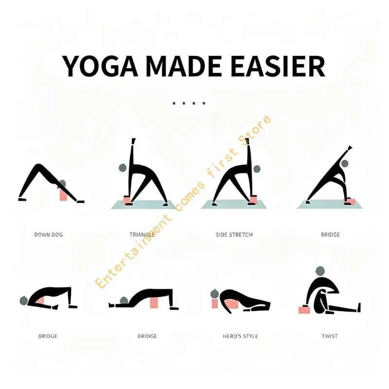 Yoga Brick Reach Support Block for Stretching, Balance Positions, and Alignment 55KD