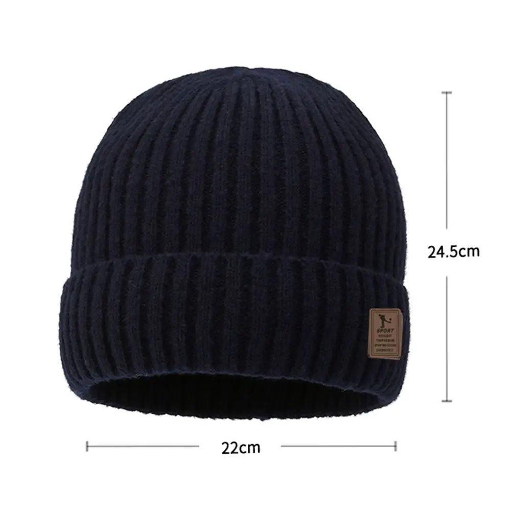 Зимняя мягкая вязаная шапка на флисовой подкладке, теплая шапка-бини, толстая ветрозащитная шапка-наушники, уличная шапка