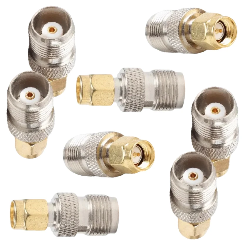 

Gold Plated Brass RF Adapter SMA Female To F Male Connector Straight Coaxial Coupler for Antenna Signal Booster