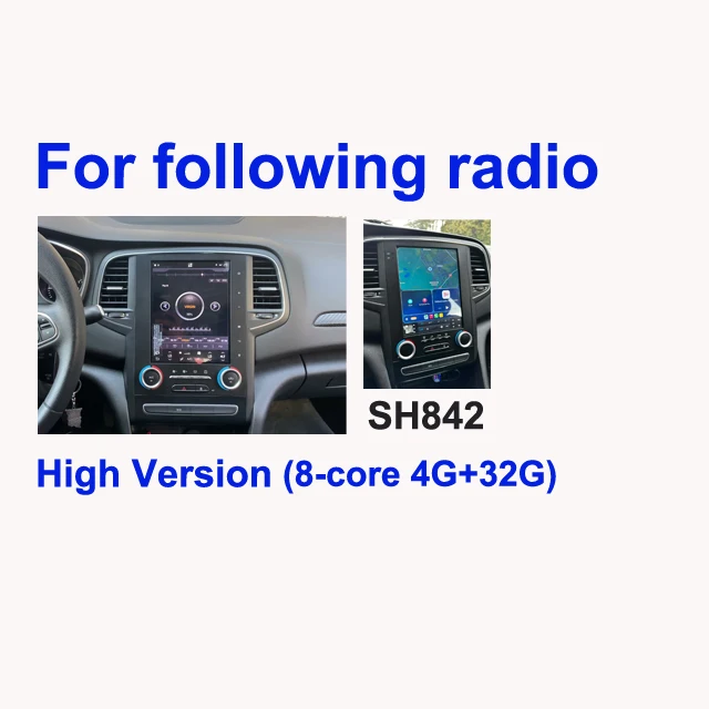 SINOSMART 9,7” matzwart verticaal scherm Android voor Koleos / Talisman / QM6 / SM6 / Megane 4 (2016–2022) Ondersteunt CarPlay