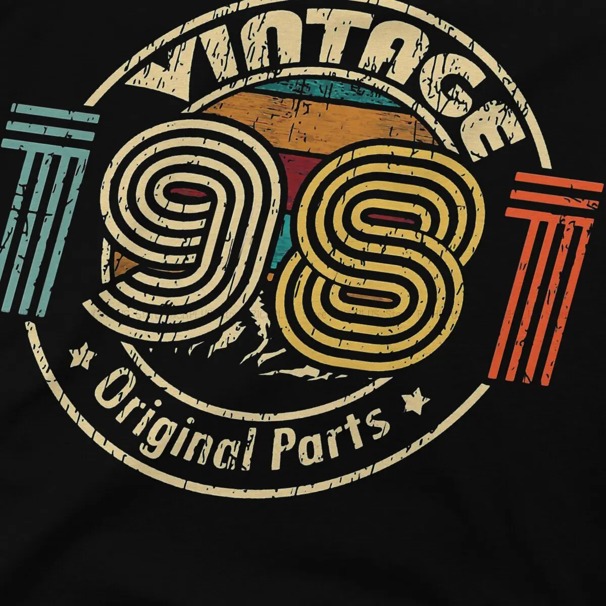 1981 TShirt Vintage Original Parts Classic T Shirt Homme Men Clothes Printing Trendy