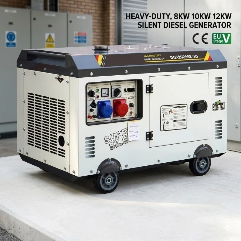 8KW 10KW 12KW Equal Power Electric Start Silent Diesel Generator Portable Diesel Generator for Home