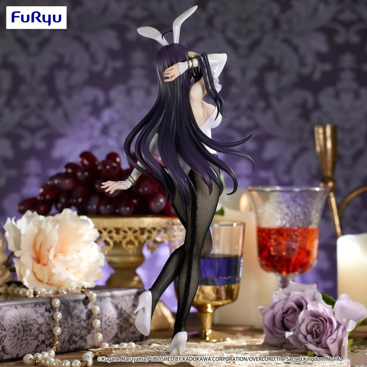 Original OVERLORD Albedo FuRyu BiCute Bunnies Figure Anime Collector PVC Model Action Figurine Status Doll For Birthday Gift