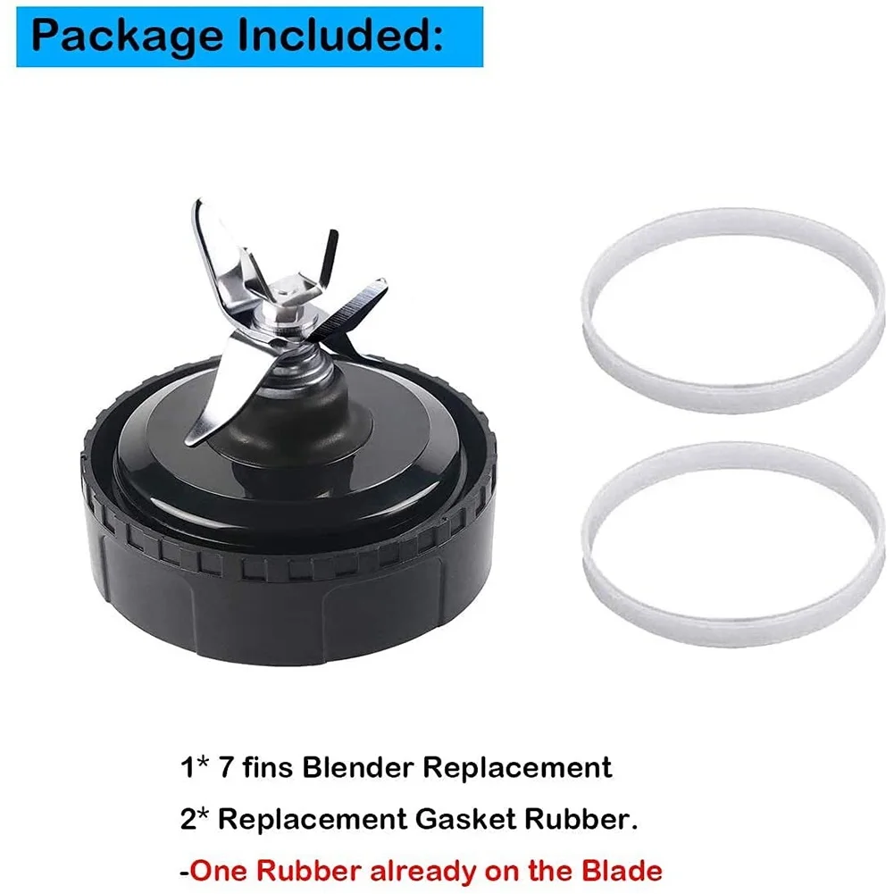 7 Fins Blender Blade Replacement Compatible for BL450 Auto IQ Pro Cups for Blender Replacement Parts