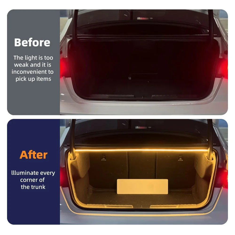 

Dynamic Flowing LED Trunk Light Strip for Audi Car Rear Tailgate 12V Ambient Lighting Universal Decorative Back Door Lamp Kit