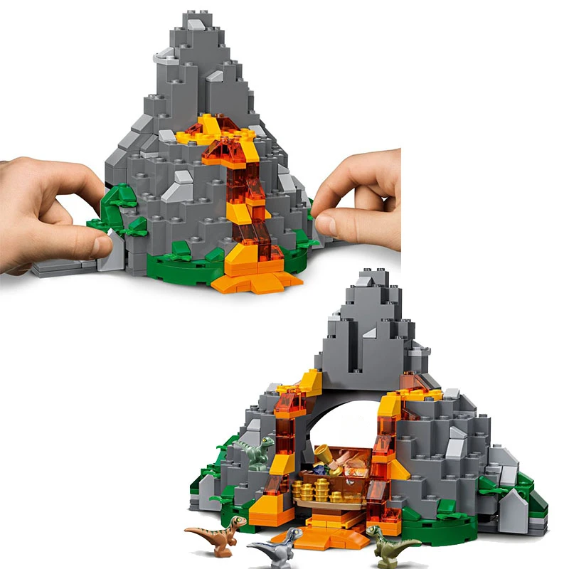 Seria Jurassic Dinosaur World Tyranozaur Rex kontra Mecha Dinosaur Mały Velociraptor Wielka Ucieczka Zabawka dla Dzieci Prezent 75938